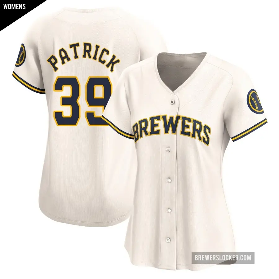 Women's Milwaukee Brewers ＃39 Chad Patrick Limited Cream Home Jersey