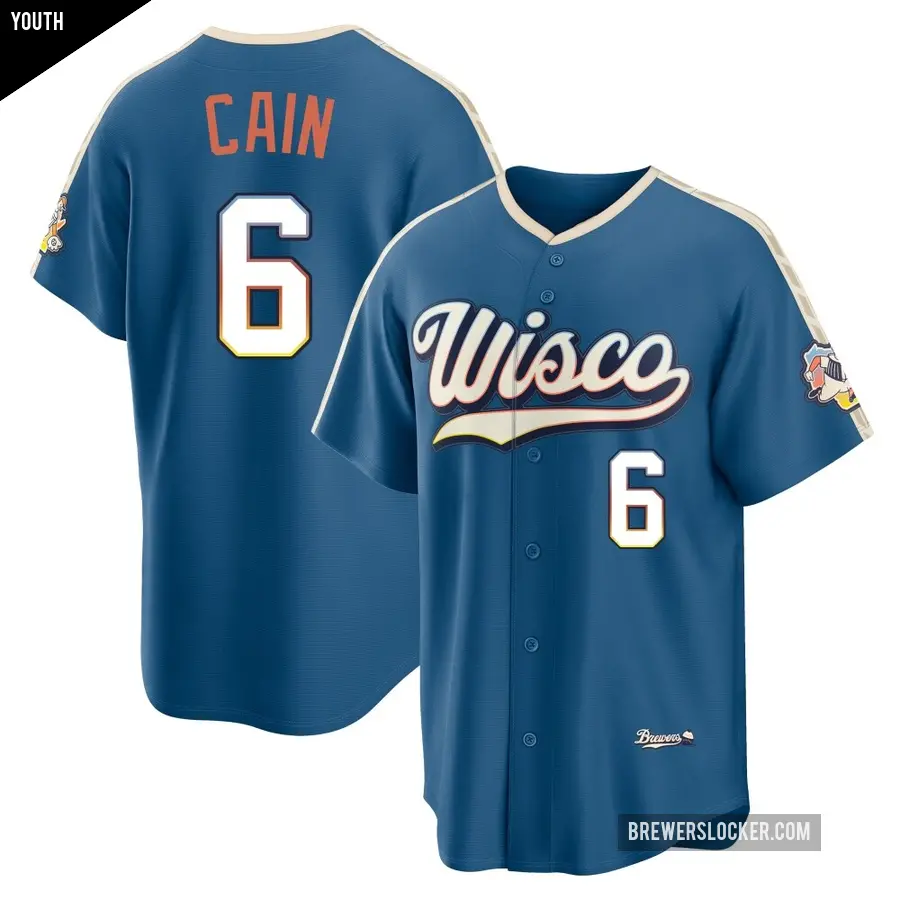 Youth Milwaukee Brewers ＃6 Lorenzo Cain Limited Blue Mineral 2026 City Connect Stadium Jersey